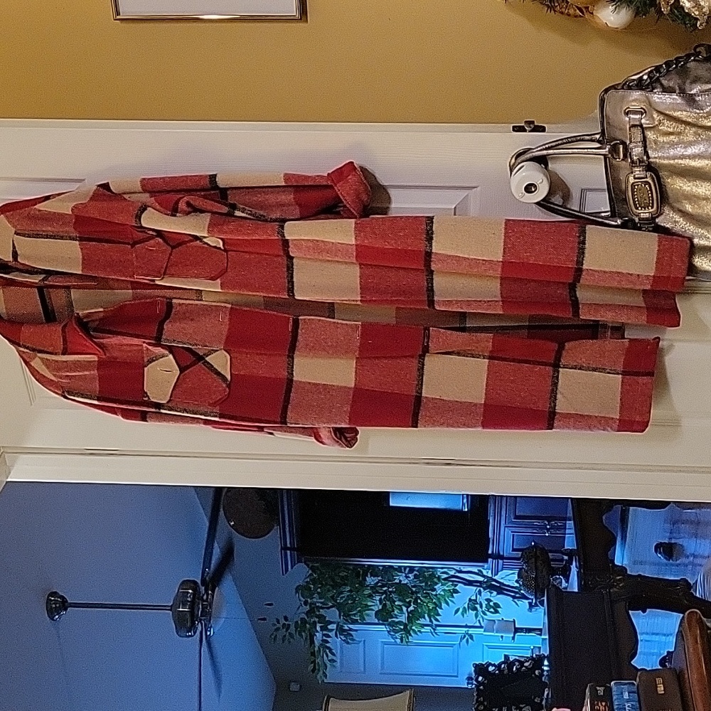 Women's Plaid Coat Tartan Shacket Jacket 2XL Oversized
